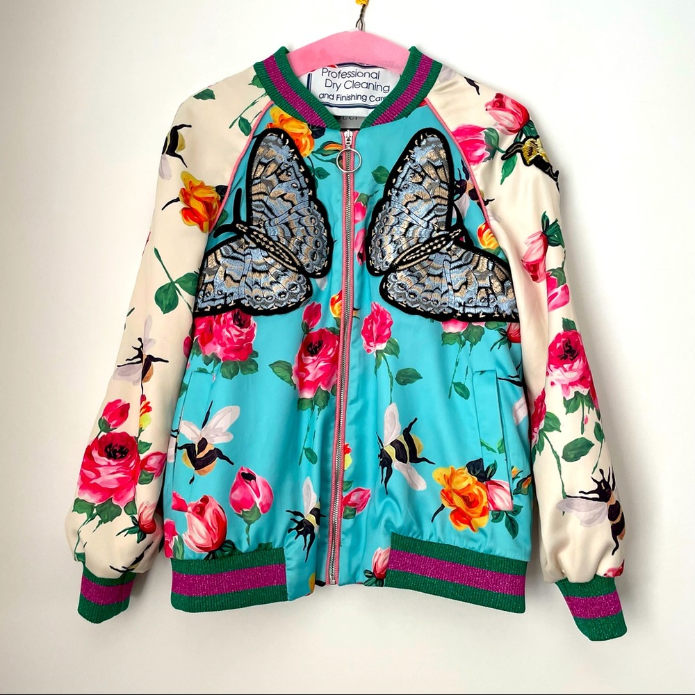 Designer Inspired Butterfly and Cardinal Jacket Small